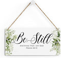 Be Still And Know That I Am God Prayer Room Decor Rustic Bible Verse Sign Scripture Printed Wood Sign Wall Art Religious Gifts Faith Based Gifts-Ruum Studio Home