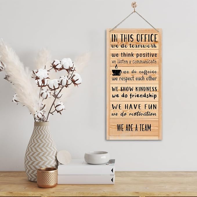We Are A Team Motivational Quote Sign, In Office quote, Hanging wooden Sign, Gift for Leader Inspiring H1-Ruum Studio Home