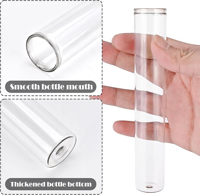 Desktop Glass Plant Propagation Station with 5 Test Tubes in Wooden Stand - Hydroponic Plants Cutting Office Home Decoration and Garden Decor Terrarium (5 Tubes)-Ruum Studio Home