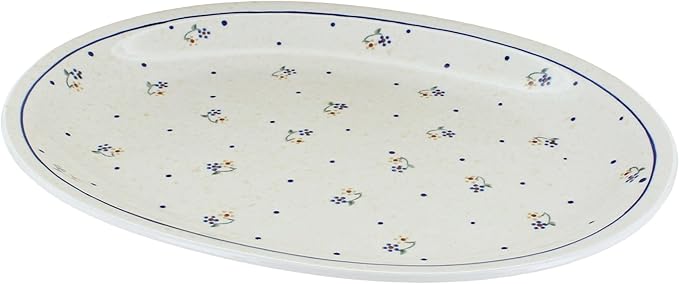 Blue Rose Polish Pottery Country Meadow Large Serving Platter-Ruum Studio Home