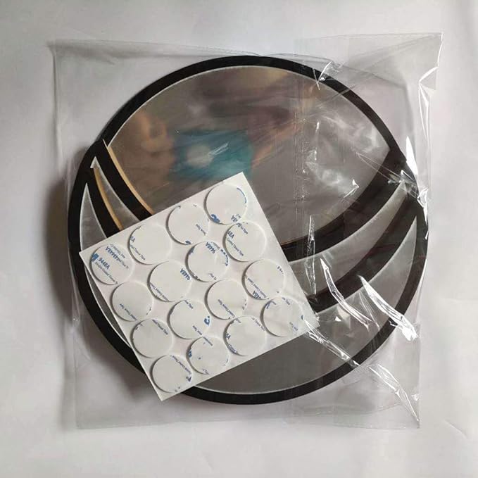 5 pcs Scandinavian Natural Decor Acrylic Moonphase Mirrors Interior Design Wooden Moon Phase Mirror Bohemian Wall Decoration for Home Living Room Bedroom Decor - No Need to Punch (Black)-Ruum Studio Home