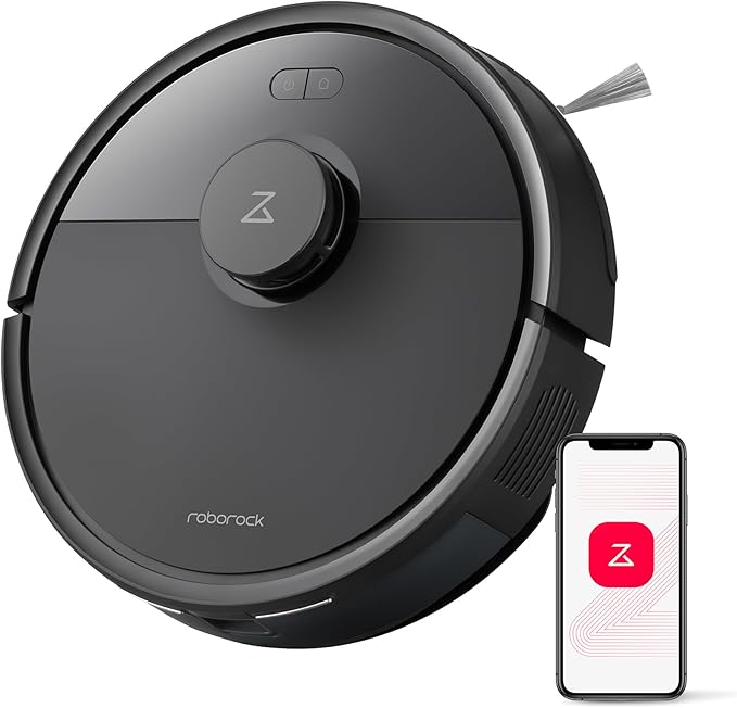 roborock Q7 L5 Robot Vacuum and Mop Combo, 8,000Pa Suction, Upgraded from Q5 Pro, Dual Anti-Tangle System, LiDAR Navigation, Multi-Level Mapping, Self-Charging Robotic Vacuum Cleaner, Black-Ruum Studio Home