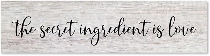 Generic Funny Wood Sign The Secret Ingredient is Love Rustic Wooden Hanging Sign Home Farmhouse Kitchen Wall Decoration 16 x 4 Inch-Ruum Studio Home