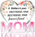 Mothers Day Gifts Best Mom Gifts -Gifts for Mom from Daughter Son - Best Mom Ever Gifts Unique Mother Birthday Acrylic Heart-Shaped Plaque Desk Decorations Present for Mom Christmas Anniversary-Ruum Studio Home