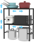 2-Tier Expandable Metal Storage Shelves, 150LBS Heavy Duty Shelving Units and Storage,Adjustable Utility Organization and Storage Shelf Rack For Kitchen Garage Laundry Bathroom Pantry Warehouse-Ruum Studio Home