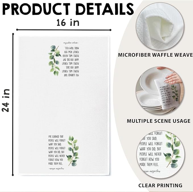 Inspirational Kitchen Hand Towel, Hostess Gift for Women, Christian Quote Waffle Weave Towel, Faith Decor Accent for Kitchen or Bathroom-Ruum Studio Home