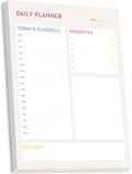 Bliss Collections Daily Planning Pad, To Do List Notebook - Undated Tear-Off Sheets Notepad - Work Calendar, Organizer, Scheduler for Goals, Tasks - Daily Planner (Bright), 8.5" x 11", 50 Sheets-Ruum Studio Home
