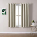 ChrisDowa Grommet Room Darkening Curtains for Bedroom and Living Room - 2 Panels Set Thermal Insulated Blackout Curtains (Beige, 52W x 45L)-Ruum Studio Home