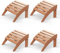 GREENVINES Adirondack-Ottoman | Set of 4 | HDPE Plastic | Outdoor Footrest | All Weather | Foot Rest | Foot Stool | Teak | for Adirondack Chair | for Patio Backyard Pool-Ruum Studio Home