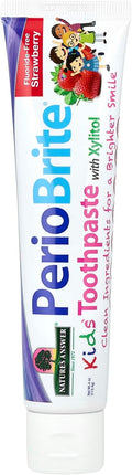 Nature's Answer Periobrite Kids Toothpaste 4 Ounce - Vegetarian, Non GMO, Gluten Free, Fluoride Free, with Xylitol, Natural Strawberry Flavor - Supports Oral Wellness for Kids, Children, Toddlers-Ruum Studio Home