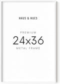 HAUS AND HUES 24x36 White Poster Frame - 24x36 Inch White Aluminum Frame for Large Photos-Ruum Studio Home