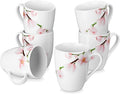 VEWEET Coffee Mugs Set of 6, 11 OZ Coffee Cups Set with Handle, Floral Mug Sets Ceramic Cup Set for Kitchen, Microwave & Dishwasher Safe, Series ANNIE-Ruum Studio Home