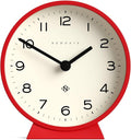 NEWGATE® M Mantel Echo Desk Clock | Modern Round Design | Red | Easy to Read Numbers | Contemporary Style for Desk, Table, Shelf or Bedside-Ruum Studio Home