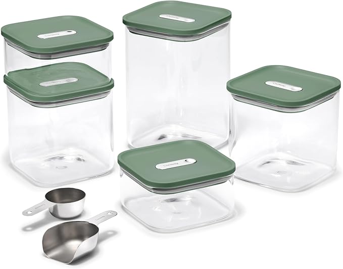 Caraway 14-Piece Glass Airtight Food Storage Containers with Lids – Non-Toxic, BPA-Free Kitchen Storage Containers – Stackable, Space-Saving Airtight Containers for Dry Goods and More - Sage-Ruum Studio Home