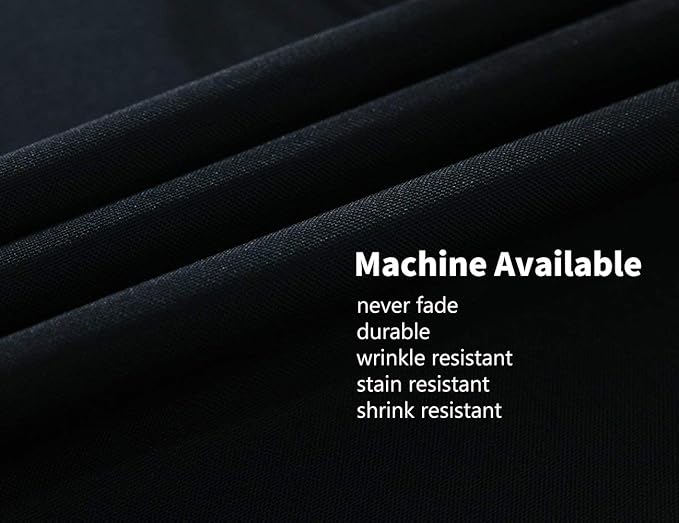 Surmente Square Tablecloth for Square or Round Tables 100% Polyester 85x85 Inch Table Cloth for Weddings, Banquets, or Restaurants (Black)-Ruum Studio Home