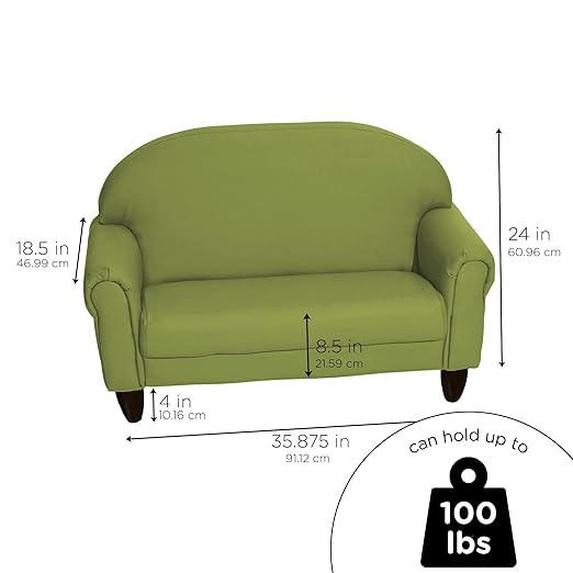 Children's Factory As We Grow Toddler Sofa, Flexible Seating for Daycare or Preschool, Kids Reading Couch, Playroom Furniture, Sage-Ruum Studio Home