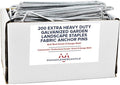 Pinnacle Mercantile 200 Pack Galvanized Garden Stakes Landscape Staples Extra Heavy Duty Sod Ground Anchors Anti Rust 6 inch Metal Pins 9 Gauge USA Made-Ruum Studio Home