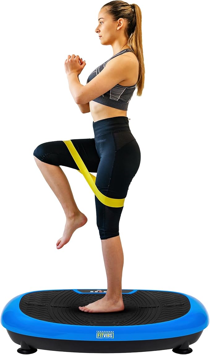 Vibration Plate Exercise Machine Workout Vibration Fitness Platform with Resistance Loops and Resistance Band, 2D, 3D or 4D-Ruum Studio Home