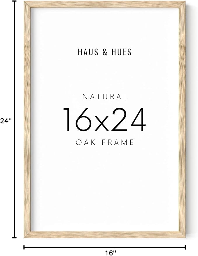 HAUS AND HUES 16x24 Frame - Light Wooden Picture Frame, Set of 1 (Beige)-Ruum Studio Home