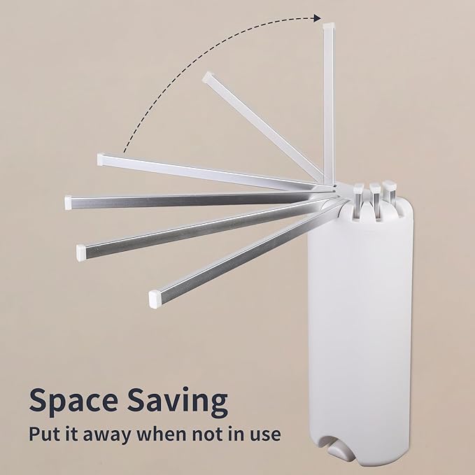 Wall Mounted Clothes Drying Rack - Foldable Tripod, Over The Door Rack for Laundry Bedroom, Household Aluminium-Ruum Studio Home