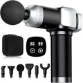 Deep Tissue Massage Gun, Portable Percussion Electric Muscle Massager for Pain Relief, Handheld Massagers with 30 Speeds & 6 Attachments for Back and Neck, Gifts for Men Women-Ruum Studio Home