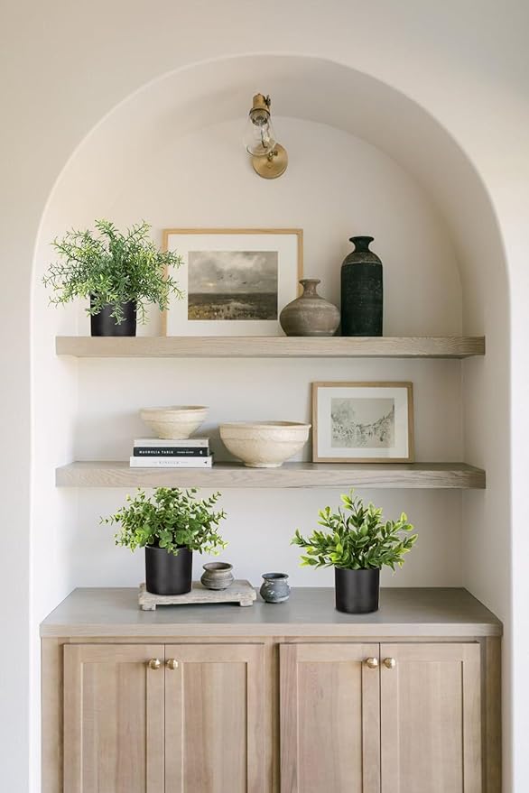 3 Pack Small Fake Plants for Shelf Decor Accents with Plastic Pot Artificial Potted Plants for Rustic Farmhouse Decor Faux Plants Indoor Fake Potted Plants Artificial for Home Office Bookshelf Decor-Ruum Studio Home