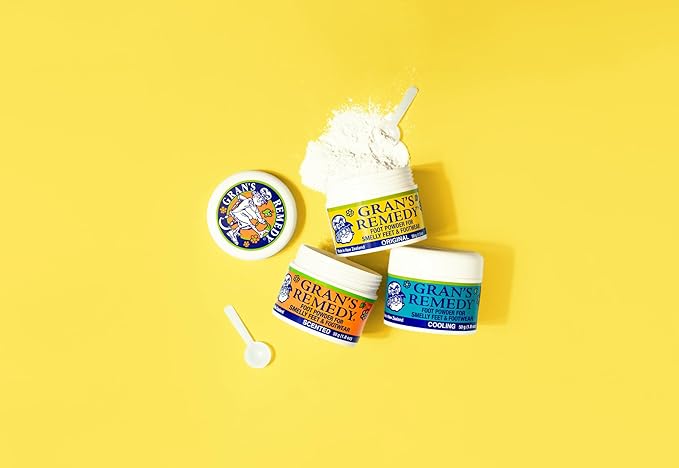 Gran's Remedy Scented Foot Powder - Effective Odor Eliminator & Moisture Absorbing Shoe Deodorizer for Shoes and Feet - Travel Size Freshness - Citrus-Ruum Studio Home