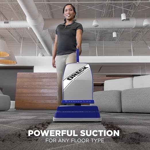 Oreck Commercial XL Vacuum Cleaner, Bagged Upright Vac for Carpets and Hard Floor, Lightweight, Automatic Height Adjust, High-Speed Brush Roll, Powerful Vacuum Cleaners for Commercial Use-Ruum Studio Home