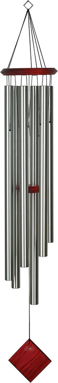 Woodstock Chimes Neptune Wind Chime for Outside 54" Large Silver, Deep Tone Sound for Outdoor Garden, Patio, Porch Decor, Encore Collection DCS54-Ruum Studio Home