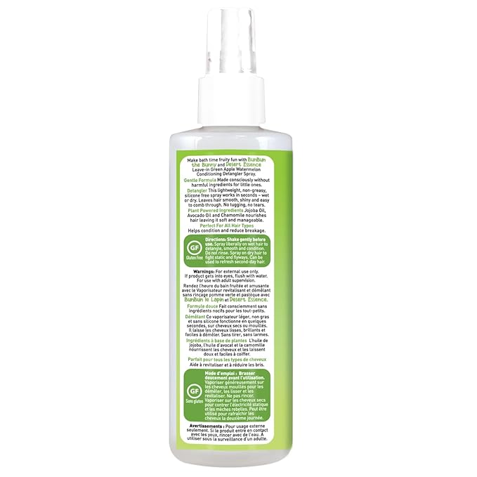 Desert Essence Kids Conditioing Detangler Spray 8.0 fl oz - Vegan, Gluten-Free. Cruelty-Free - Leaves hair smooth, shiny and easy to comb through - Gentle Formula-Ruum Studio Home