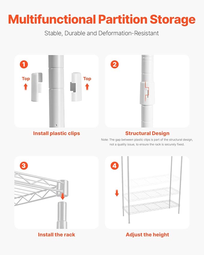 VEVOR Over The Washer and Dryer Storage Shelf, 5 Tier Laundry Room Drying Rack with Hanger Rod and Hooks, Adjustable Over Washer and Dryer Shelves, Laundry Room Shelf Storage Space Saver, White-Ruum Studio Home