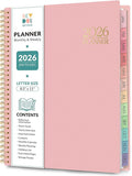 Planner 2026, 8.5" x 11" Monthly & Weekly Planner with Tabs, JAN - DEC 2026, Goal Setting & Time Management Organizer for Professionals & Students-Ruum Studio Home