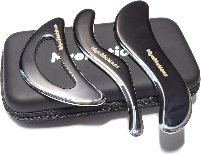 3-Piece Muscle Scraper Tool Set for IASTM Therapy - Stainless Steel Gua Sha Tool for Myofascial Release and Deep Tissue Massage Tool Set-Ruum Studio Home