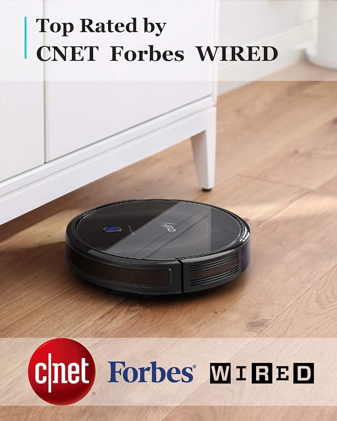 eufy Robot Vacuum 11S MAX, Super Thin, Powerful Suction, Quiet, Self-Charging Robotic Vacuum Cleaner, Cleans Hard Floors to Medium-Pile Carpets, Black-Ruum Studio Home