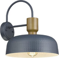 Outdoor Barn Light Gooseneck Barn Light, Farmhouse Exterior Wall Mount Light Vintage Wall Lighting Fixture Industrial Sconce Lantern for Porch, Entryway, Garage, Blue, 1 Pack-Ruum Studio Home