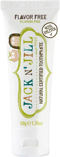 Jack N' Jill Natural Toothpaste for Baby and Infants - Fluoride Free Training Toothpaste, 40% Xylitol, BPA-Free - Flavor Free, 1.76 oz (Pack of 1)-Ruum Studio Home