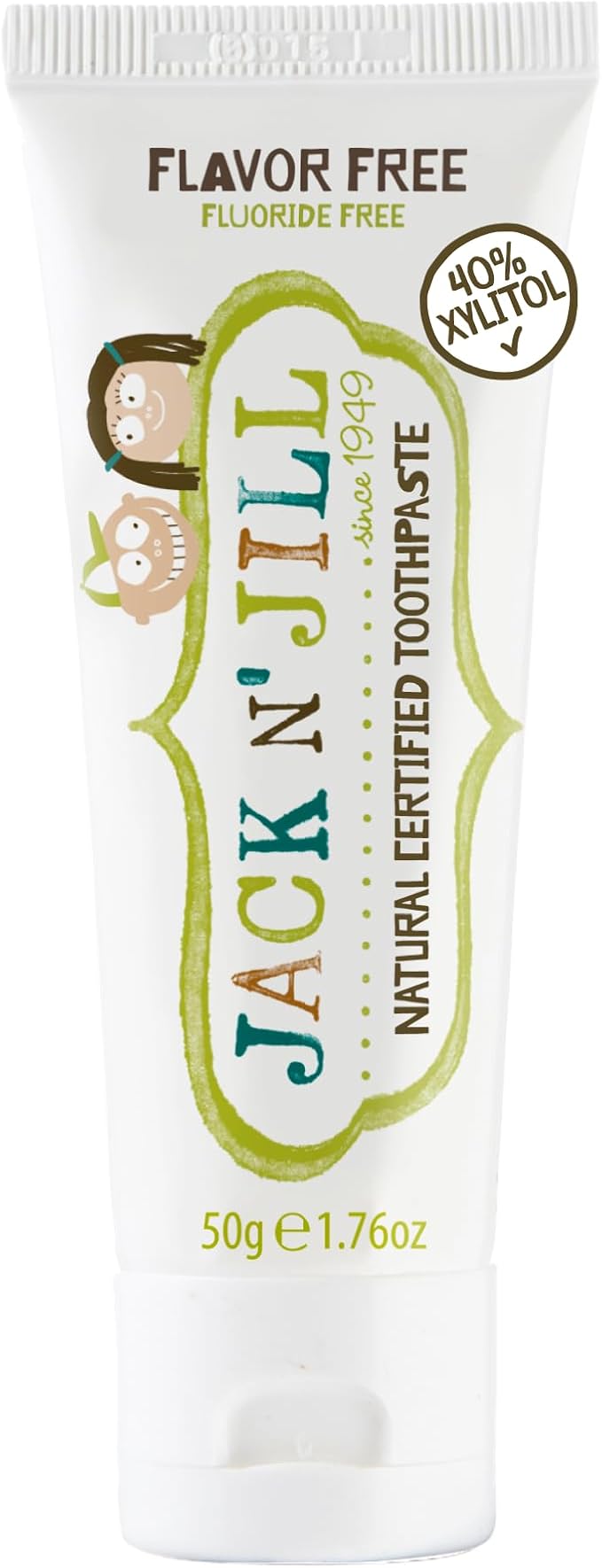 Jack N' Jill Natural Toothpaste for Baby and Infants - Fluoride Free Training Toothpaste, 40% Xylitol, BPA-Free - Flavor Free, 1.76 oz (Pack of 1)-Ruum Studio Home