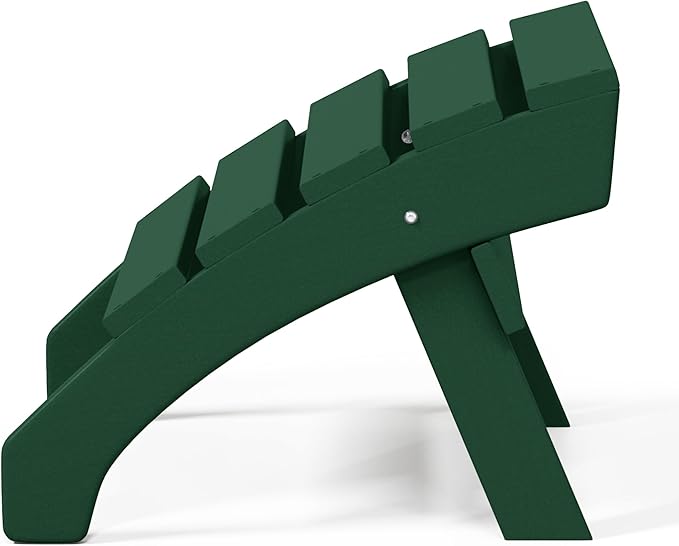 WestinTrends Dylan Outdoor Patio HDPE Adirondack Ottoman Footrest, Dark Green-Ruum Studio Home