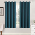 H.VERSAILTEX Premium Blackout Thermal Insulated Room Darkening Curtains for Bedroom/Living Room - Classic Grommet Top (2 Panels, Dark Teal, 52 Inch by 63 Inch)-Ruum Studio Home