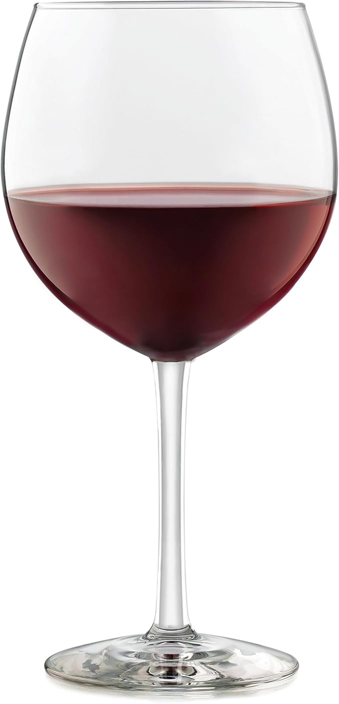 Libbey Midtown Red Wine Glass Set, 18.25 Oz Elegant Large Red Wine Glasses Set of 8, Long Stem Glass Wine Glasses for Weddings, Birthdays, and More-Ruum Studio Home