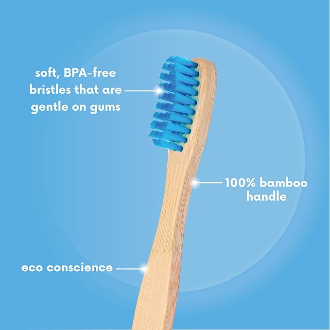 The Humble Co. Bamboo Toothbrushes (5pk) – Toothbrushes for Superior Oral Care, Dental Hygiene, and Gum Care, BPA Free (Soft Bristles)-Ruum Studio Home