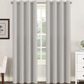 H.VERSAILTEX Premium Blackout Thermal Insulated Room Darkening Curtains for Bedroom/Living Room - Classic Grommet Top (2 Panels, Stone, 52 Inch by 96 Inch)-Ruum Studio Home
