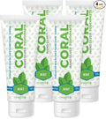 Coral White Nano Silver Mint Toothpaste, Natural Fluoride Free Teeth Whitening Toothpaste, Coral Calcium Nano Silver Infused SLS, Glycierin Free 4 Ounce (4 Pack)-Ruum Studio Home