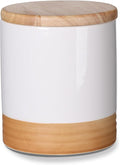 LEETOYI Ceramic Food Storage Jar with Seal Lid,Kitchen Canisters for Countertop, Serving for Ground Coffee, Tea, Sugar, Salt and More 31 Oz White-Ruum Studio Home