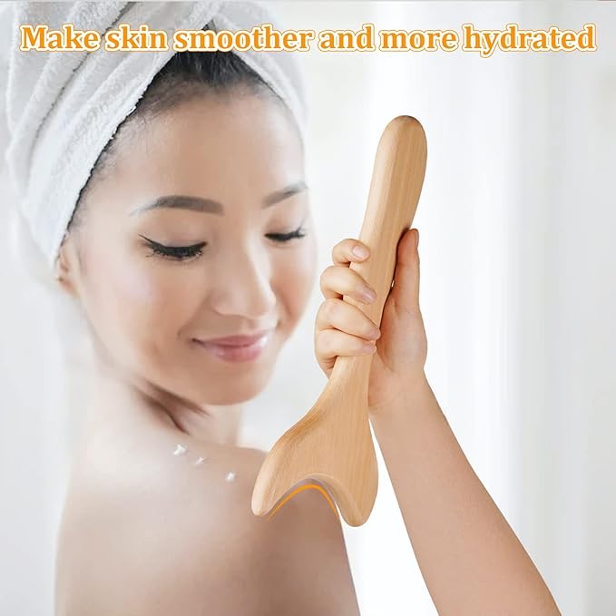 Liitrton Wood Therapy Fasci Massage Tools Curved Wooden Massage Roller Cellulite Reduction and Muscle Tension (Wood 3-in-1)-Ruum Studio Home