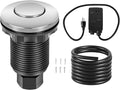 VEVOR Garbage Disposal Air Switch Kit, Dual Outlet Sink Top Air Switch for Food Waste Disposal, 2.5-inch Brushed Nickel Stainless Steel ON/OFF Air Push Button, Suitable for Stainless Steel Countertops-Ruum Studio Home
