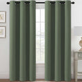 H.VERSAILTEX Blackout Curtains for Bedroom Thermal Insulated Room Darkening Living Room Curtains 84 Inch Long Grommet Privacy Protection Window Curtain Panels/Drapes, 2 Panels, Bronze Green-Ruum Studio Home