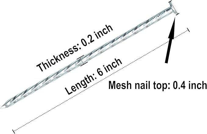 50/100/150 Pack 6" Solid Galvanized Non-Rust Metal Garden Stakes Spiral Landscape Edging Anchors for Paver Edging, Gardening, House Construction, etc (50)-Ruum Studio Home