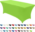 ABCCANOPY 6 FT Spandex Table Cover Stretch Fitted Wrinkle Resistant Tablecloth Reuse for Rectangular Folding Table Patry Event Wedding Banquet Protector Apple Green-Ruum Studio Home