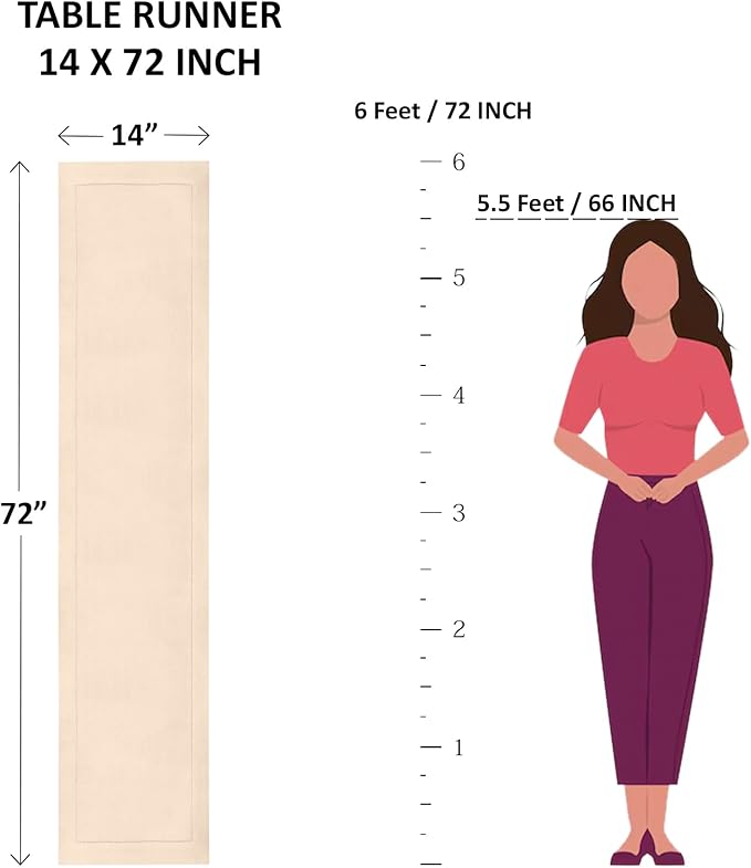 Solino Home Linen Table Runner 72 Inches Long - 100% Pure Linen Laurel Green Dining Table Runner 14 x 72 Inch for Fall, Autumn, Thanksgiving - Fete-Ruum Studio Home